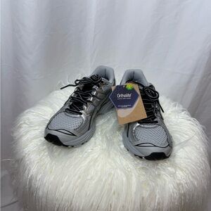 NWT Silver and Black Athletic Shoes